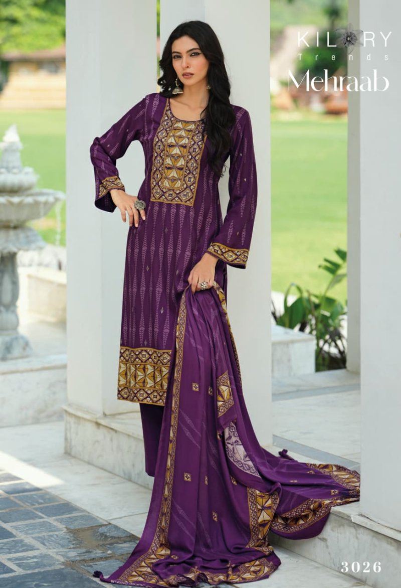 Mehraab By Kilory Viscose Pashmina Dress Material